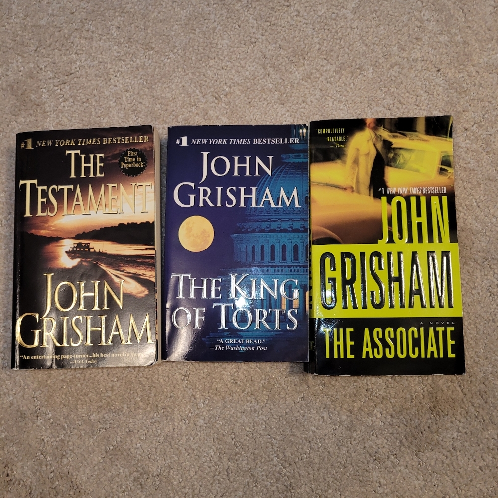 Set of 3 John Grisham Paperback Novels